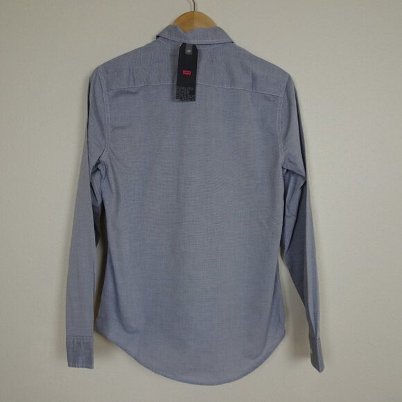 Levi's Button Front Shirt Men's Size S Gray Classic Preppy Work School Cotton - Picture 4 of 6